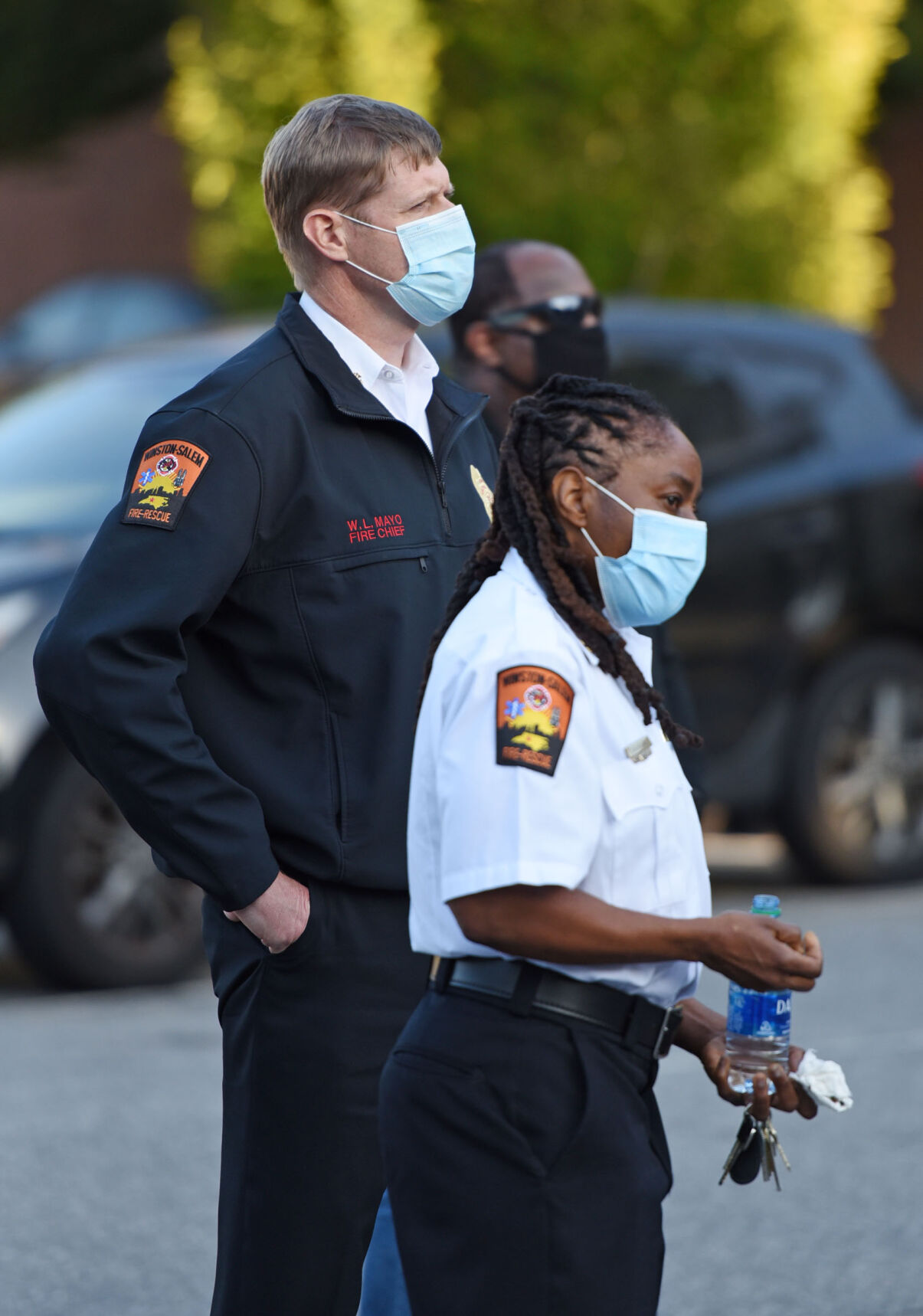 Omnibus black firefighter press conference